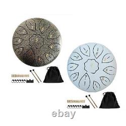 2 Pieces 6 11 Notes Steel Tongue Drum Handpan Mini Hand Drum with Mallets