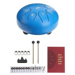 2 Sets Creative 8-tone Tongue Drum Fashionable 6in Ethereal Drum Set (Blue)