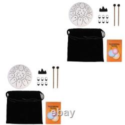 2 Sets Ethereal Drum Meditation Tongue Hand Plate Musical Instrument