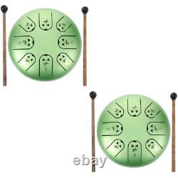 2 Sets Meditation Steel Tongue Drum for Children Kids Wangyou