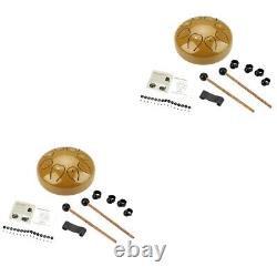 2 Sets Steel Tongue Drum Ethereal Musical Instrument Leisure Performance