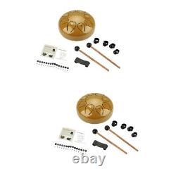 2 Sets Steel Tongue Drum Ethereal Musical Instrument Leisure Performance