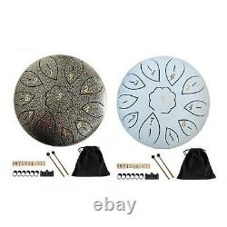 2pcs Steel Tongue Drum Handpan Mini Hand Drum with Bag Mallets for Yoga