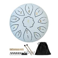 2x 6 Steel Tongue Drum Handpan with Mallets Percussion Instrument for Yoga