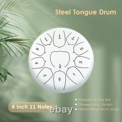 4x6 11 tone steel tongue drum hand pan drumstick percussion Musi5908