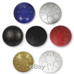 5/10/12'' Steel Tongue Drum 8/11 Notes Handpan Tankdrum Instrument Gifts with Bag