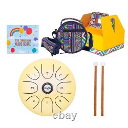 5.5 inch Steel Tongue Drum Percussion Instrument Lotus Hand Pan Drum with Drum