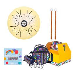 5.5 inch Steel Tongue Drum Percussion Instrument Lotus Hand Pan Drum with Drum