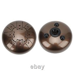 5.5in Tongue Drum Hand Ethereal Drum Steel Ti Alloy With Drumsticks For Music
