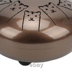 5.5in Tongue Drum Hand Ethereal Drum Steel Ti Alloy With Drumsticks For Music