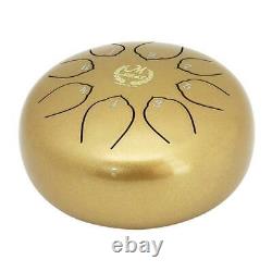 6Inch Lotus Tongue Drum Percussion Instrument Best Sound with Mallets Golden