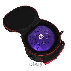6Inch Lotus Tongue Drum Percussion Instrument with Drumsticks & Bag Purple