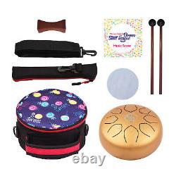 6 Inch Steel Tongue Drum 8 Notes C Handpan Drum with Mallets Bag L1T1