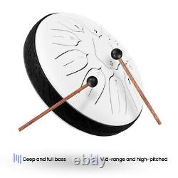 6 inch 11-Tone Steel Tongue Drum Hand Pan Drums with Drumsticks Percussion J3I8