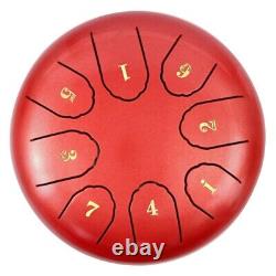 6 inch C-Key 8 Tune Steel Tongue Drum Instrument With Mallets Storage Bag Gifts