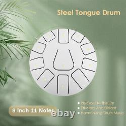 8 Inch Steel Tongue Drum 11 Notes Handpan Drum with Drum Mallet Finger K8B4