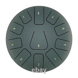 8 Inch Steel Tongue Drum 11 Notes Handpan Drum with Drum Mallet Finger Q8B8