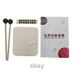 8 Inch Steel Tongue Drum & Drumsticks Storage Bag Music Book Gift Black