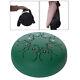 8 Notes Steel Tongue Drum Hand Pan and Music Book Gift for Boys Girls Green