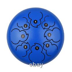8-inch 8-Tone Steel Tongue Drum F Percussion Instrument Hand Pan Drum J3M6