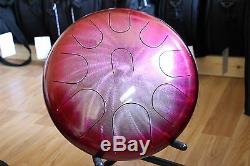 Ajna 14 18 Tone Red Halo Double Sided Steel Tongue Drum + Case USA Made