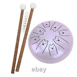 Alloy Steel Tongue Drum 8 Note 5.5in Chakra Tank Ethereal Handpan Lave Ggm