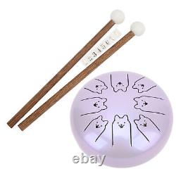 Alloy Steel Tongue Drum 8 Note 5.5in Chakra Tank Ethereal Handpan Lave Ggm