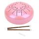 Alloy Steel Tongue Drum 8 Notes 5.5in Chakra Tank Ethereal Pink 12 GFL
