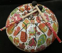 Authentic Chakra Steel Tongue Drum Tank Drum India Chakra 8 With Bag