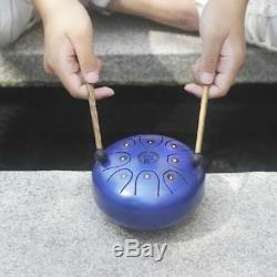 Blue Stainless Steel Tongue Drum Handpan Mallets Bag for Yoga Meditation