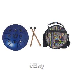 Blue Stainless Steel Tongue Drum Handpan Mallets Bag for Yoga Meditation