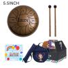 Compact 5 5 Steel Tongue Drum Meditative Sound Storage Bag and Mallets Included