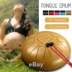 DHL Fast Shipping 12 Inch Steel Tongue Drum Handpan Hand Tankdrum With Bag Mallets