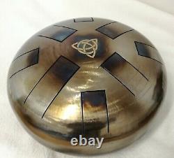 E Celtic minor, Steel Tongue Drum, Tank drum, Hand Made, Beaters, Trinity Knot