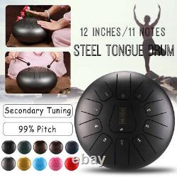 Fast Shipping 12 Inch Steel Tongue Drum Handpan Hand Tankdrum WithBag Mallets Gift