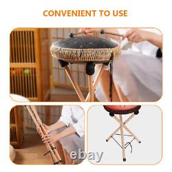 Foldable Tongue Drum Stand Hand Pan Stick Holder Wood Steel