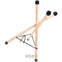 Foldable Tongue Drum Stand Hand Pan Stick Holder Wood Steel