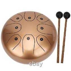 (Gold)Handpan Drum Electroplating 8Inch Portable Tongue Drum For Meditation