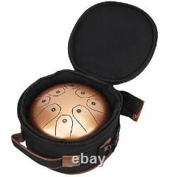 (Gold)Handpan Drum With Bag Electroplating C Key Tongue Drum For Meditation