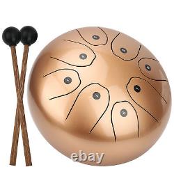 (Gold)Handpan Drum With Bag Electroplating C Key Tongue Drum For Meditation