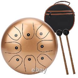 (Gold)MMBAT Steel Tongue Drum C Key Ethereal WorryFree Sanskrit Hand Pan BGS