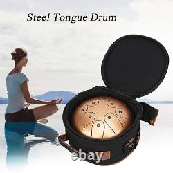 (Golden)Faceuer Tongue Drum Electroplating Portable C Key Tank Drum For Yoga