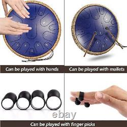 Hand Drum 15 Notes Handcrafted Protective Spray Paint Steel Tongue Drum Kit
