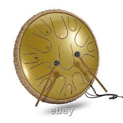 Hand Drum 15 Notes Steel Tongue Drum Kit Protective Spray Paint Handcrafted