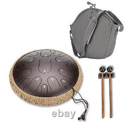 Hand Drum Excellent Resonance Vibration Handcrafted Portable Steel Tongue