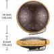 Hand Drum Excellent Resonance Vibration Steel Tongue Drum Kit Handcrafted For