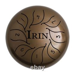 Hand Made Steel Tongue Drum 5 5 inch Percussion Instrument Brown Color