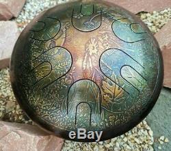 Hand Pan Steel Tongue Drum 12 Notes Sound Healing and Meditation Gift Ø 330 mm