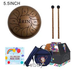 Hand tuned Steel Tongue Drum Percussion Instrument Melodious Sound Portable