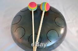 Handpan Tongue Drum 10 Tones Steel 21 cm 8,3 inches Free Sticks 100% Handmade